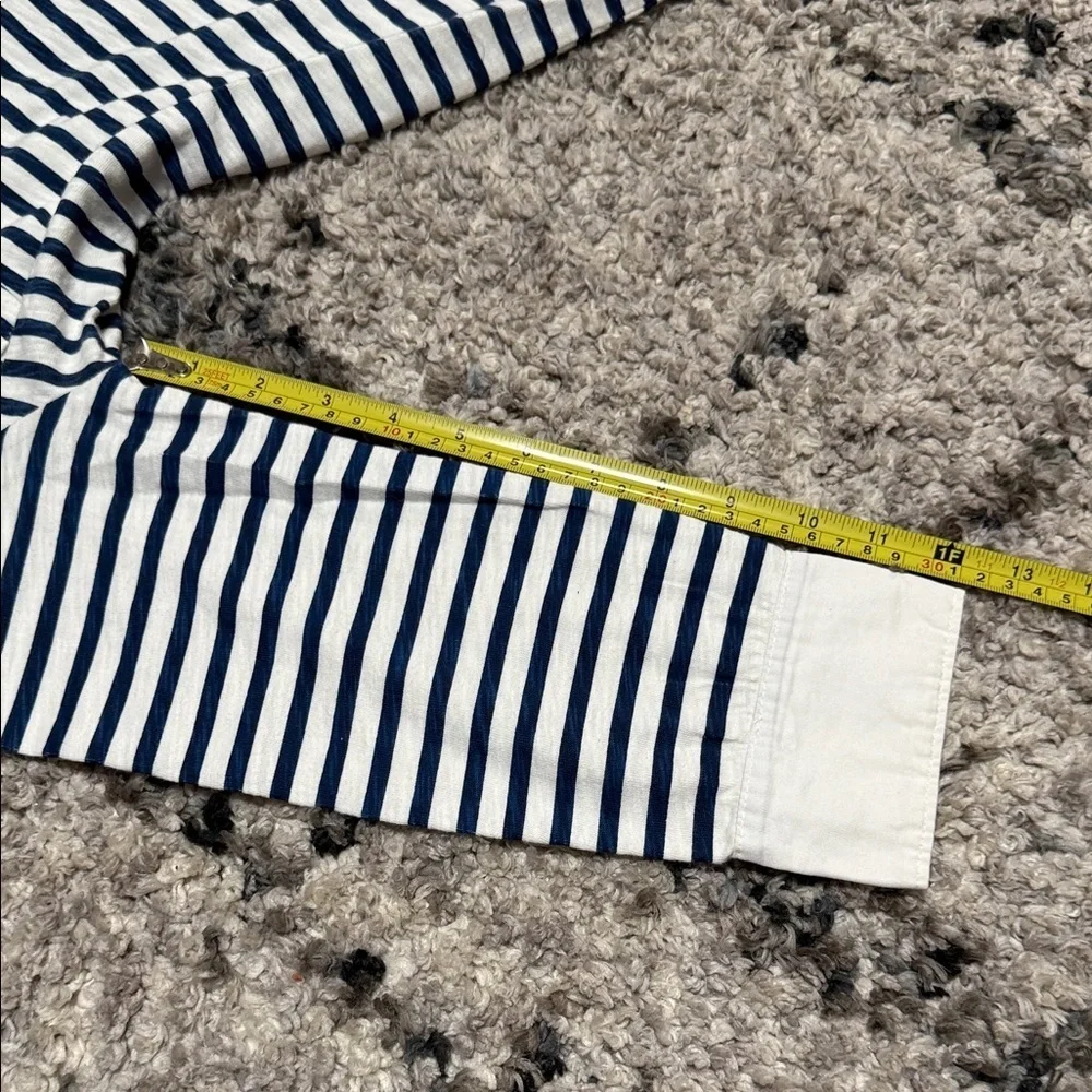 JCrew XS/S Striped Navy and White Shirt